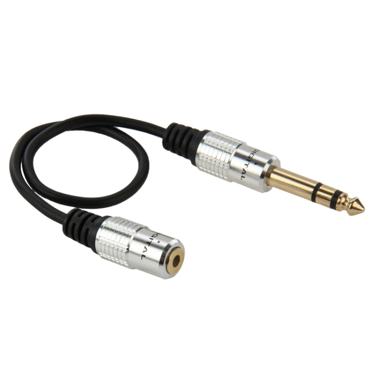 Cavo adattatore audio maschio da 6,35 mm a femmina da 3,5 mm, lunghezza: 30 cm, 6.35mm Male to 3.5mm Female