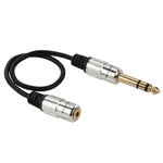 Cavo adattatore audio maschio da 6,35 mm a femmina da 3,5 mm, lunghezza: 30 cm, 6.35mm Male to 3.5mm Female