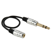 Cavo adattatore audio maschio da 6,35 mm a femmina da 3,5 mm, lunghezza: 30 cm, 6.35mm Male to 3.5mm Female