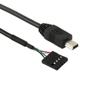 Cavo adattatore da 5 pin per scheda madre femmina a mini USB maschio, lunghezza: 50 cm, 5 Pin Motherboard to Mini USB