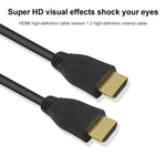 Cavo HDMI 19 pin maschio a HDMI 19 pin maschio da 1 m, versione 1.3, supporto TV HD / Xbox 360 / PS3 ecc. (Nero + placcato oro), Gold Plated HDMI, Length: 1m