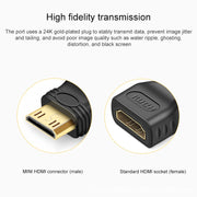 Adattatore Mini HDMI maschio a HDMI 19 pin femmina placcato in oro, Mini HDMI Male to HDMI Female