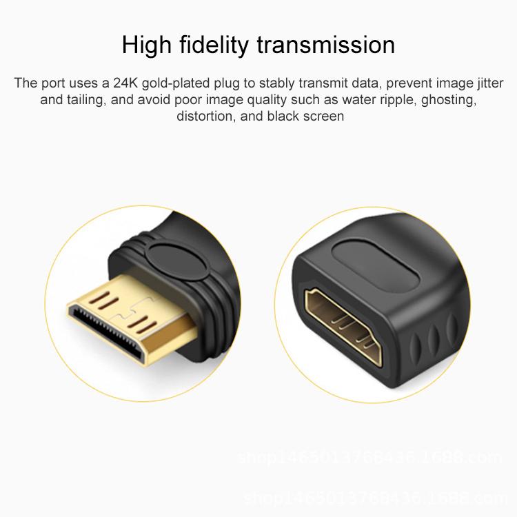 Adattatore Mini HDMI maschio a HDMI femmina placcato oro