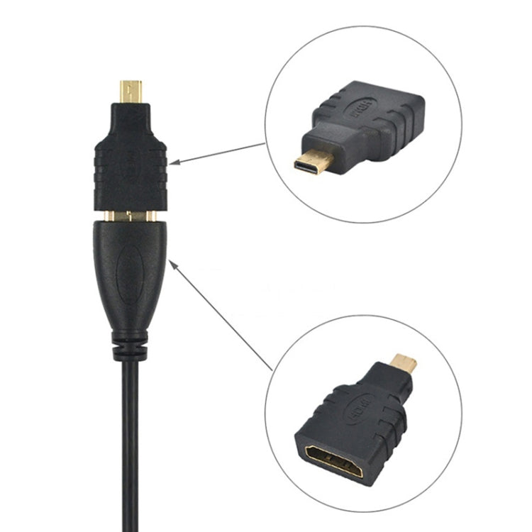 Adattatore da micro HDMI maschio a HDMI femmina (placcato in oro), Micro HDMI Male to HDMI Female