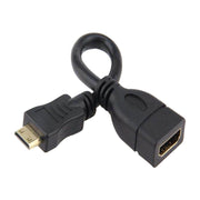 Cavo mini HDMI maschio a HDMI 19 pin femmina placcato oro da 16 cm, Mini HDMI Male, Length: 16cm