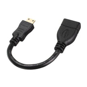 Cavo mini HDMI maschio a HDMI 19 pin femmina placcato oro da 16 cm, Mini HDMI Male, Length: 16cm