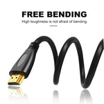 Cavo da 1 m placcato oro 3D 1080P da micro HDMI maschio a HDMI maschio per telefoni cellulari, fotocamere, GoPro, Gold Plated Micro HDMI, Length: 1m