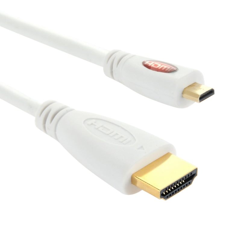 Cavo da micro HDMI maschio a HDMI maschio placcato oro da 1 m, versione 1.4 (bianco), Length: 1m