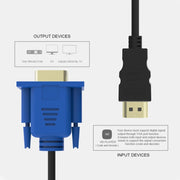 Cavo video HDMI maschio a VGA maschio 15PIN da 1,8 m