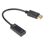 Adattatore cavo porta UHD 4K DisplayPort maschio a HDMI femmina, lunghezza: 20 cm, DP to HDMI Black