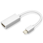 Adattatore cavo porta Mini DisplayPort maschio a HDMI femmina Full HD 1080P, lunghezza: 20 cm, Mini DP to HDMI White
