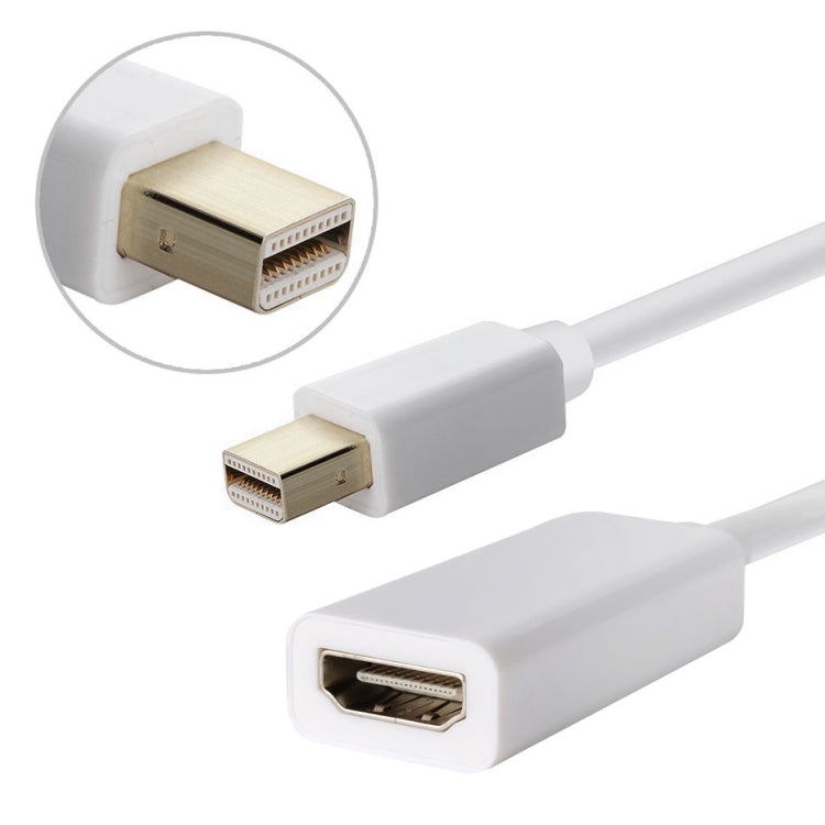 Adattatore cavo porta Mini DisplayPort maschio a HDMI femmina Full HD 1080P, lunghezza: 20 cm, Mini DP to HDMI White
