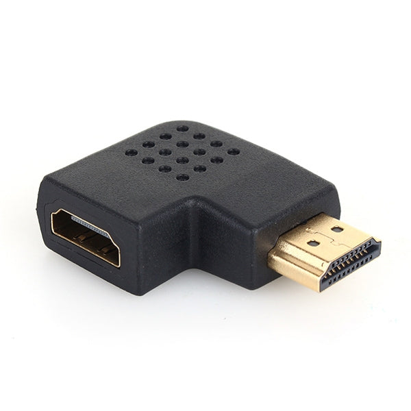 Adattatore HDMI 19 pin maschio a HDMI 19 pin femmina placcato in oro con angolo di 90 gradi, HDMI Female to Male