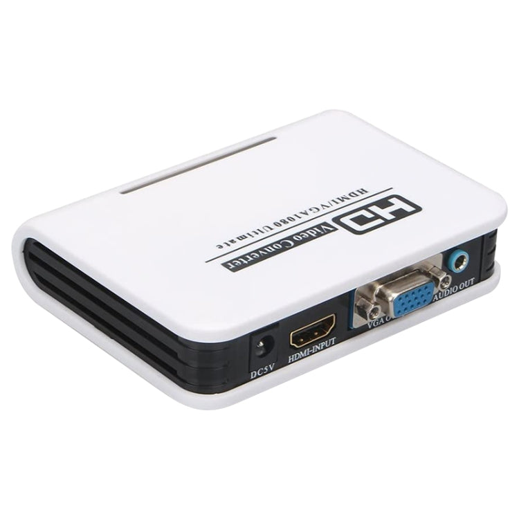 Adattatore da HDMI a VGA 1080P Cavo convertitore audio video digitale-analogico per Xbox 360 PS3 PS4 PC Laptop TV Box Proiettore, HDMI to VGA (White)