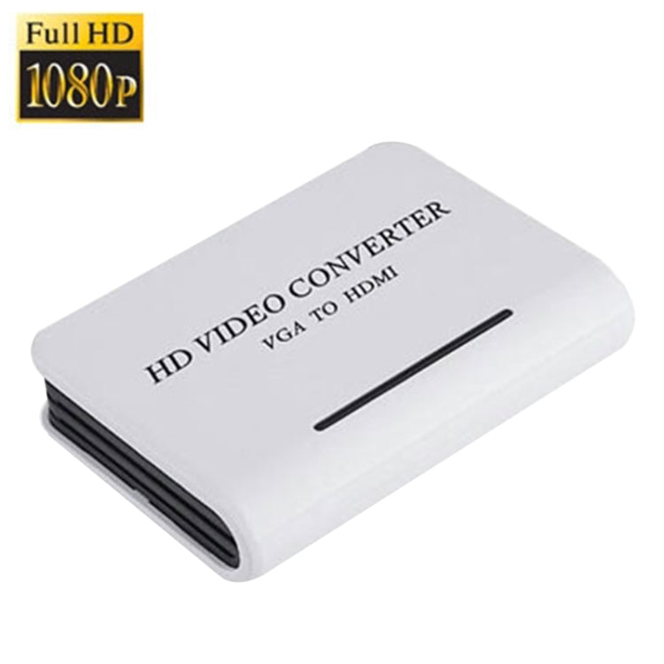 Convertitore video HDTV audio da VGA a HDMI HD 1080P, VGA to HDMI (White)