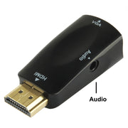 Adattatore audio e HDMI Full HD 1080P da HDMI a VGA per HDTV/monitor/proiettore, HDMI Male to VGA + Audio (Black), HDMI Male to VGA + Audio (White)