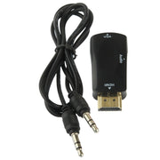 Adattatore audio e HDMI Full HD 1080P da HDMI a VGA per HDTV/monitor/proiettore, HDMI Male to VGA + Audio (Black), HDMI Male to VGA + Audio (White)