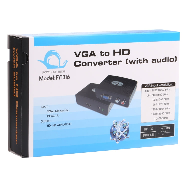 Convertitore da VGA a HDMI con audio (FY1316), VGA to HDMI