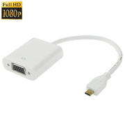 Cavo adattatore video Micro HDMI maschio a VGA femmina da 22 cm, supporto Full HD 1080P, Micro HDMI Male to VGA Female