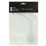 Cavo adattatore video Micro HDMI maschio a VGA femmina da 22 cm, supporto Full HD 1080P, Micro HDMI Male to VGA Female