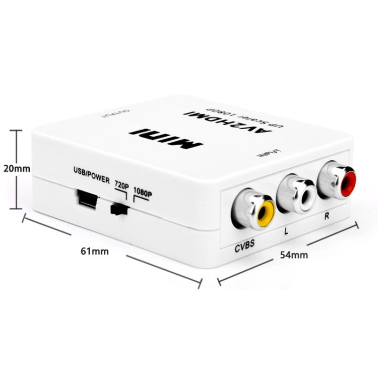 Adattatore convertitore audio mini CVBS/L+R a HDMI, CVBS/L+R Audio to HDMI