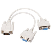 Cavo sdoppiatore VGA SVGA HDB15 maschio a 2 femmine, lunghezza: 32,5 cm, S-PC-0415, S-PC-0415A