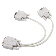 Cavo sdoppiatore VGA SVGA HDB15 maschio a 2 femmine, lunghezza: 32,5 cm, S-PC-0415, S-PC-0415A