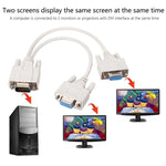 Cavo sdoppiatore VGA SVGA HDB15 maschio a 2 femmine, lunghezza: 32,5 cm, S-PC-0415, S-PC-0415A