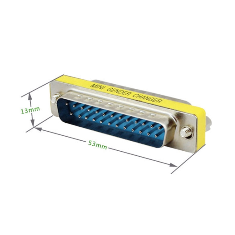 Adattatore mini cambio genere DB25 da 25 pin maschio a maschio