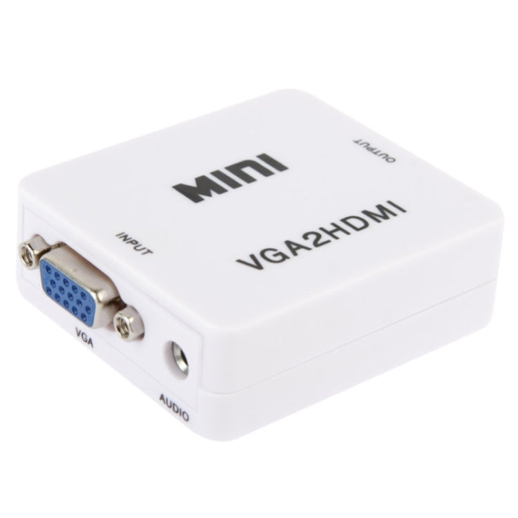 Convertitore audio video Mini VGA a HDMI 1080P per HDTV, PC, laptop e DVD, Mini VGA to HDMI