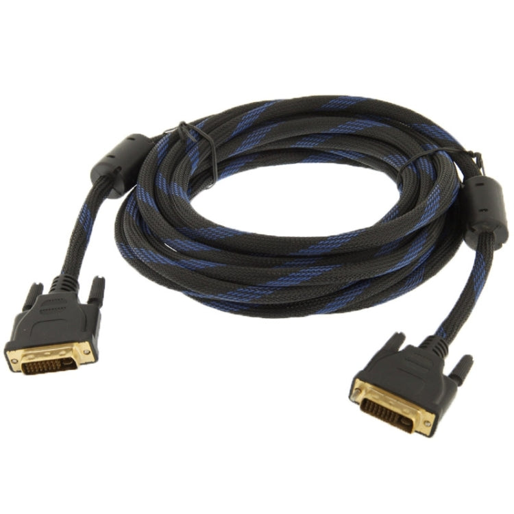 Cavo video DVI-I Dual Link 24+5 pin maschio-maschio stile rete in nylon, lunghezza: 3 m, DVI 24+5 3m