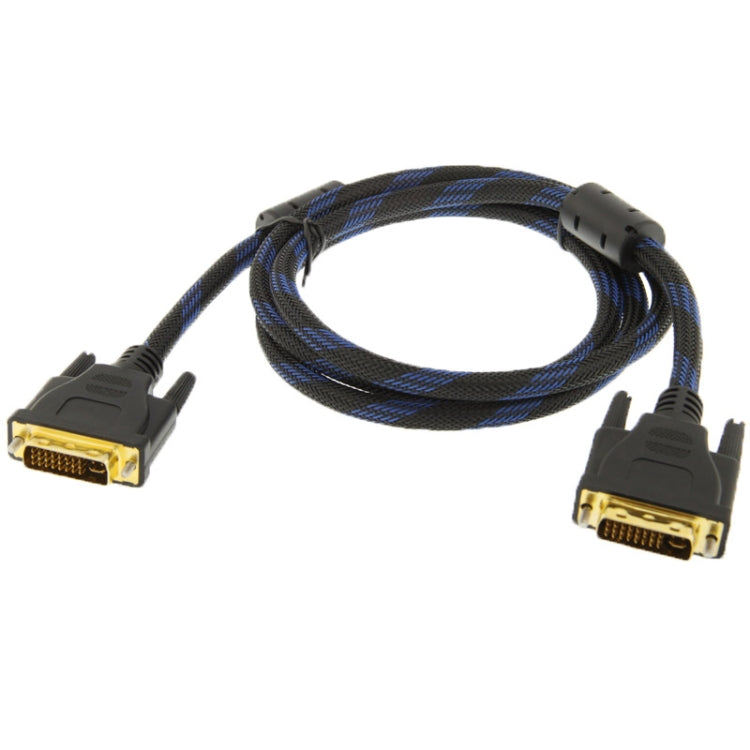 Cavo video DVI-I Dual Link 24+5 pin maschio-maschio stile rete in nylon, lunghezza: 1,5 m, DVI 24+5 1.5m