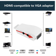 Adattatore da HDMI a VGA Full HD 1080P per alimentazione e audio, S-PC-0470, S-PC-0470B