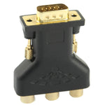 Adattatore VGA da 15 pin maschio a 3 componenti RCA femmina, VGA