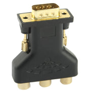 Adattatore VGA da 15 pin maschio a 3 componenti RCA femmina, VGA
