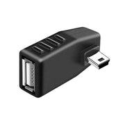 Adattatore Mini USB maschio a USB 2.0 AF, supporta la funzione OTG, 90 Degree Left Angled, 90 Degree Right Angled