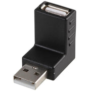Adattatore USB 2.0 AM ad AF con angolo di 90 gradi, 90 Degree Up Angled, 90 Degree Down Angled