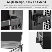 Adattatore USB 2.0 AM ad AF con angolo di 90 gradi, 90 Degree Up Angled, 90 Degree Down Angled