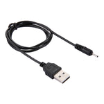Cavo di ricarica USB CC, lunghezza: 65 cm, 2.0mm, Black
