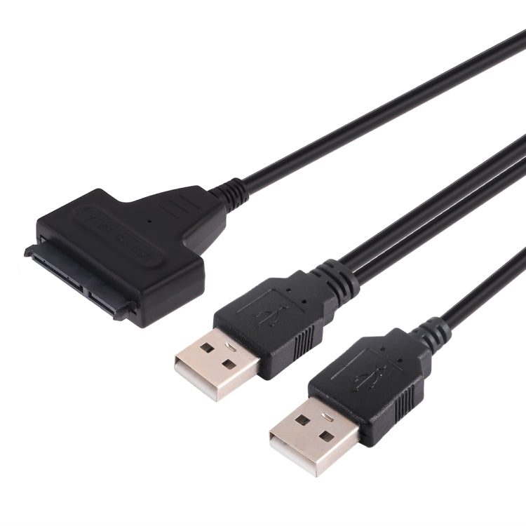 Adattatore convertitore cavo dati SATA da USB 2.0 a 7+15 pin 22 pin con custodia per disco rigido da 2,5/3,5 pollici HDD, USB to SATA With USB (W)