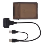 Adattatore convertitore cavo dati SATA da USB 2.0 a 7+15 pin 22 pin con custodia per disco rigido da 2,5/3,5 pollici HDD, USB to SATA With USB (W)