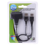 Adattatore convertitore cavo dati SATA da USB 2.0 a 7+15 pin 22 pin con custodia per disco rigido da 2,5/3,5 pollici HDD, USB to SATA With USB (W)