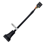 Cavo adattatore USB 2.0 da 9 pin per scheda madre femmina a USB 3.0 da 19 pin per alloggiamento maschio, lunghezza: 15 cm, 9 Pin Female to 19 Pin Male