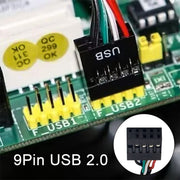 Cavo adattatore USB 2.0 da 9 pin per scheda madre femmina a USB 3.0 da 19 pin per alloggiamento maschio, lunghezza: 15 cm, 9 Pin Female to 19 Pin Male