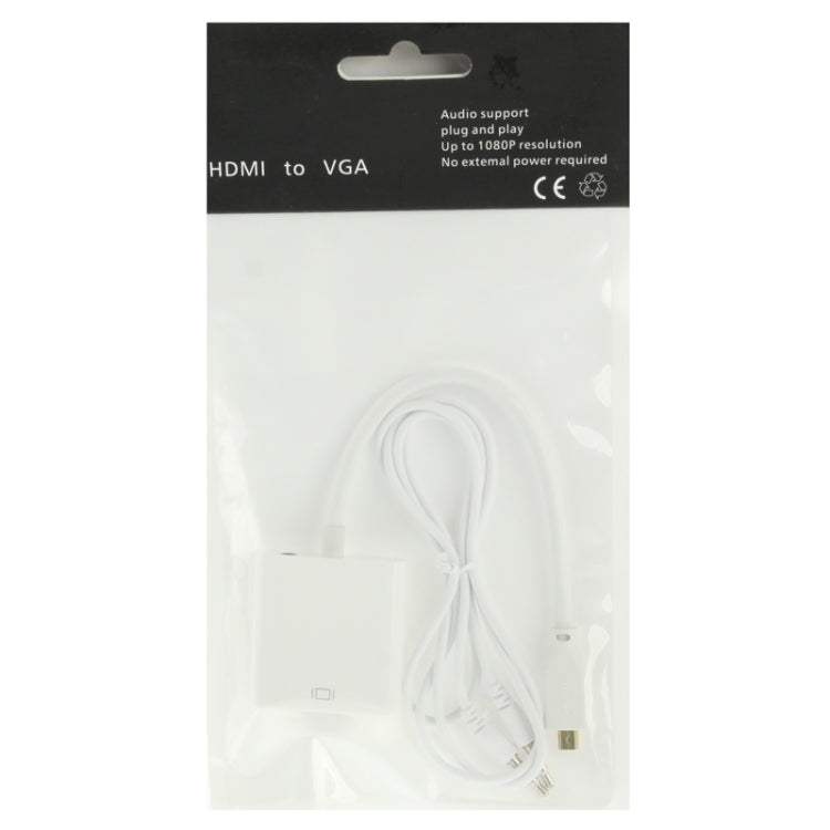 Cavo adattatore video Full HD 1080P da micro HDMI maschio a VGA femmina da 22 cm con cavo audio, Micro HDMI