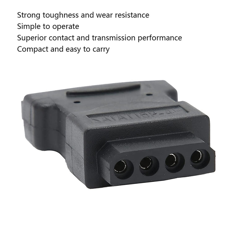 Adattatore SATA da 15 pin maschio a 4 pin femmina, SATA 15 Pin Male to 4 Pin