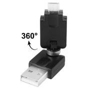 Adattatore USB 2.0 AM a Micro USB girevole a 360 gradi per Galaxy S IV / i9500 / S III / i9300 /Note II / N7100 / i9220 / i9100 / i9082 / Nokia / LG / BlackBerry / HTC One X /Amazon Kindle / Sony Xperia ecc., USB 2.0 AM