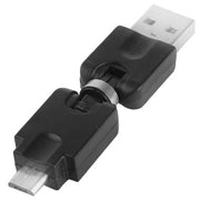Adattatore USB 2.0 AM a Micro USB girevole a 360 gradi per Galaxy S IV / i9500 / S III / i9300 /Note II / N7100 / i9220 / i9100 / i9082 / Nokia / LG / BlackBerry / HTC One X /Amazon Kindle / Sony Xperia ecc., USB 2.0 AM