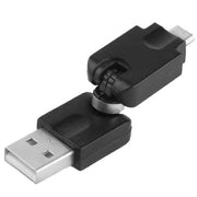 Adattatore USB 2.0 AM a Micro USB girevole a 360 gradi per Galaxy S IV / i9500 / S III / i9300 /Note II / N7100 / i9220 / i9100 / i9082 / Nokia / LG / BlackBerry / HTC One X /Amazon Kindle / Sony Xperia ecc., USB 2.0 AM