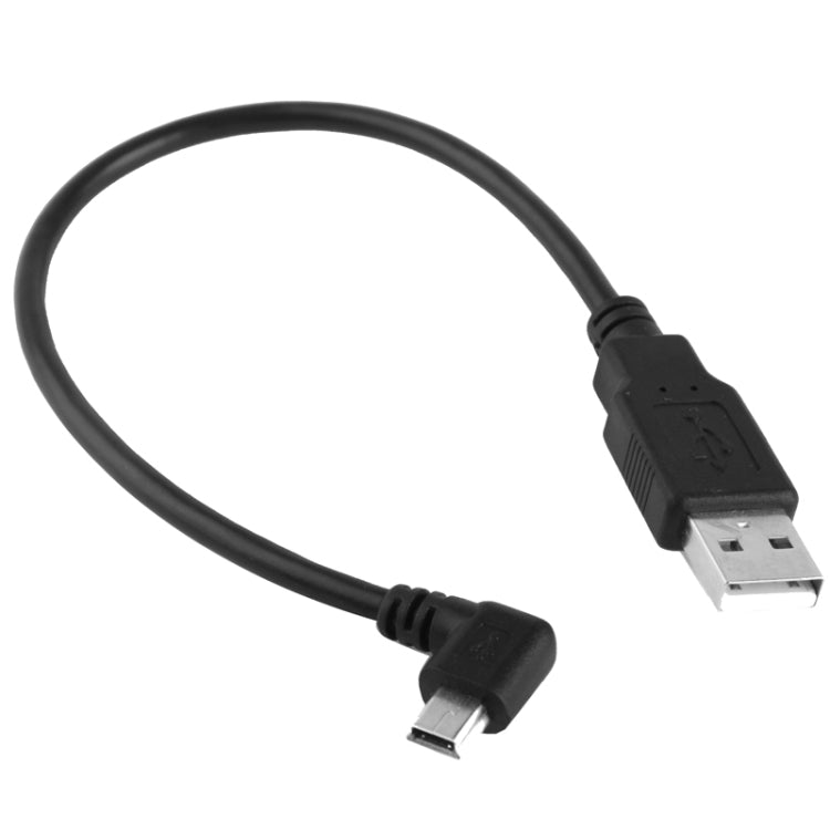 Cavo adattatore Mini USB maschio a USB 2.0 AM da 90 gradi, lunghezza: 25 cm, Right Angle Mini USB